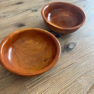 Set of Two Wooden Bowls‎